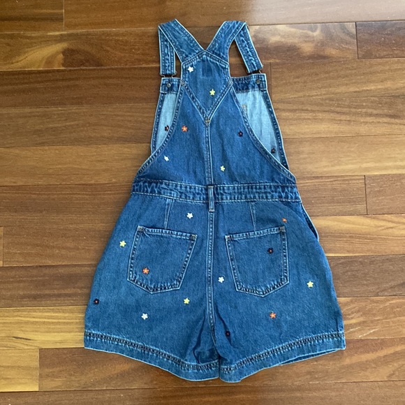 Gap Kids Girls Size XL Embroidered Denim Overalls - Picture 3 of 4